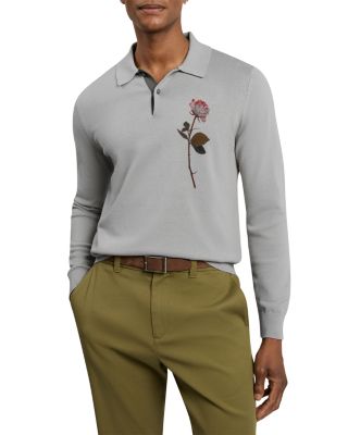 Ted Baker Maeliss Long Sleeve Floral Print Sweater Polo