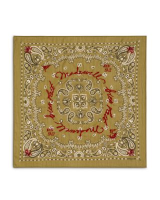 Embroidered Cotton Bandana Scarf