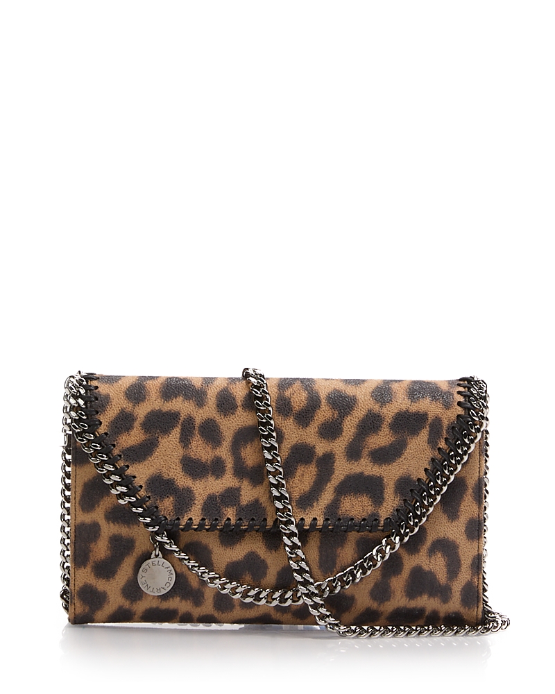 Stella McCartney Falabella Leopard Print Wallet on a Chain