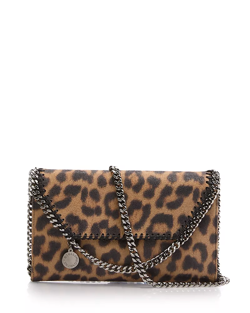 Stella McCartney Falabella Leopard Print Wallet on a Chain