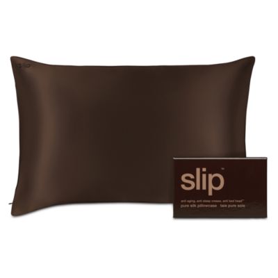 slip - Pure Silk Pillowcases Chocolate