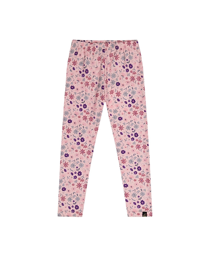 Deux par Deux Girls' Soft Elastic Waistband Allover Daisies Leggings - Big Kid