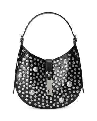 Polo ID Small Studded Leather Shoulder Bag