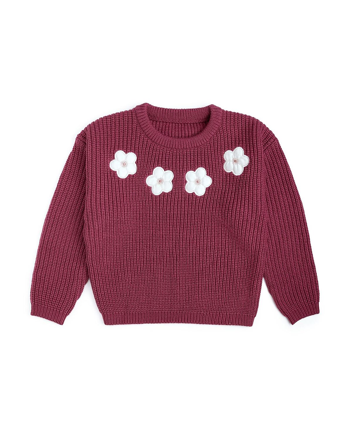 Sweet Wink Girls' Floral Applique Sweater - Baby, Little Kid