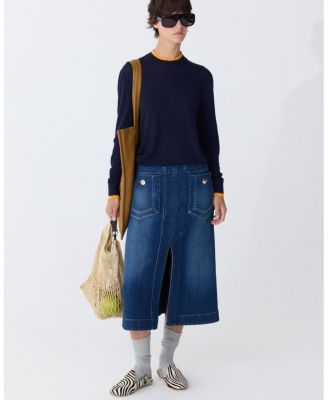Fernanda Stretch Denim Skirt - thumbnail 3