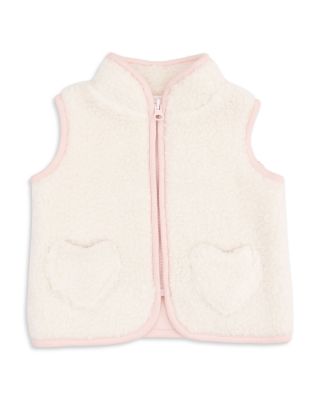 Girls' Heart Pocket Sherpa Vest - Baby