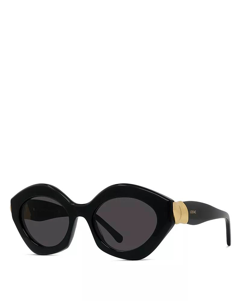 Loewe Geometric Jewel Embellished Sunglasses, 53mm