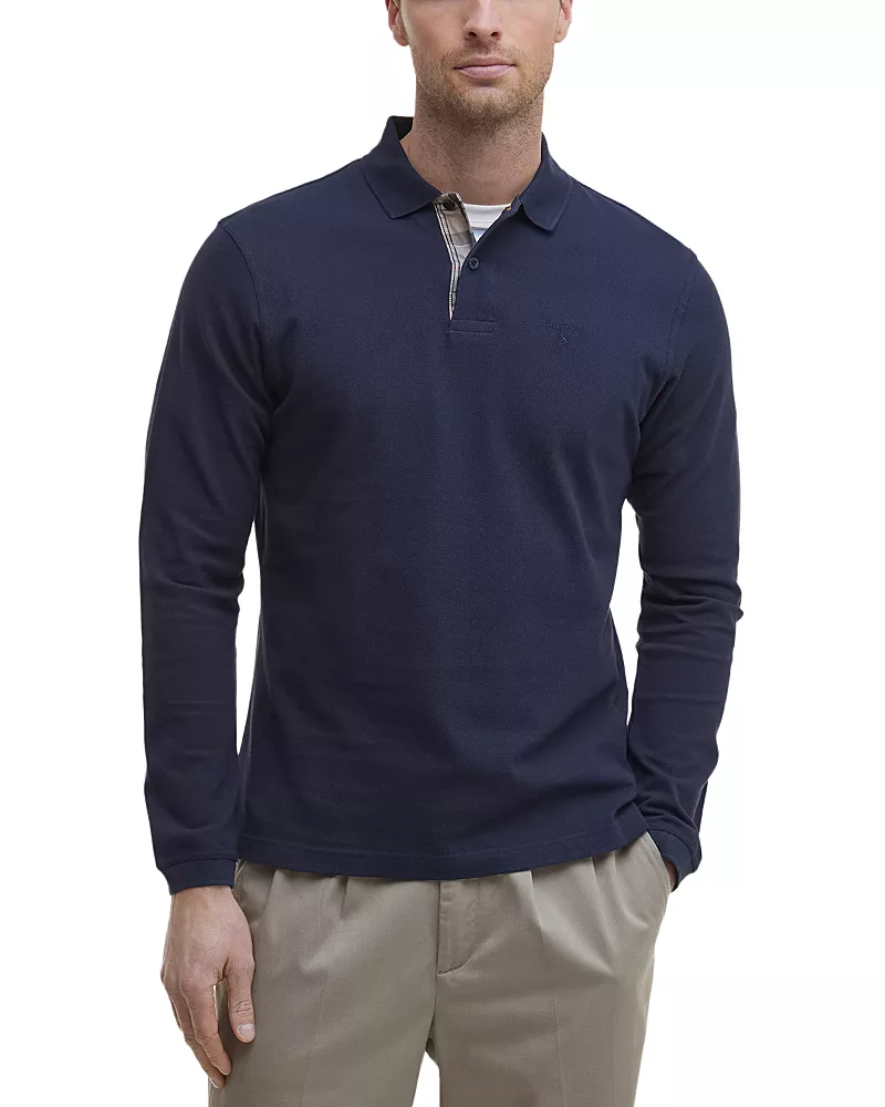 Barbour Essential Cotton Plaid Placket Polo Shirt
