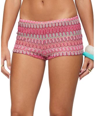 Edikted Megan Zigzag Crochet Micro Shorts