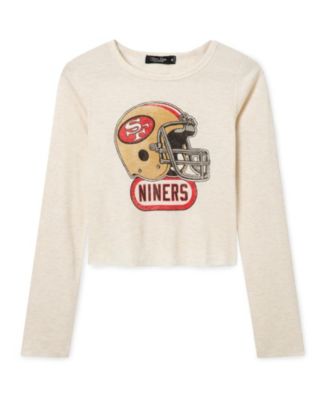 Junk Food Clothing Women's San Francisco 49ers Helmet Crop Thermal