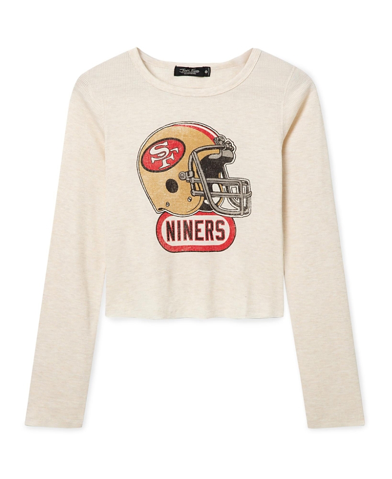 Junk Food Clothing Women's San Francisco 49ers Helmet Crop Thermal