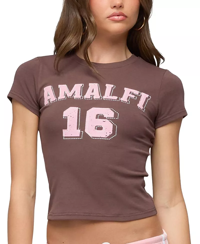 Edikted Amalfi Contrast T Shirt