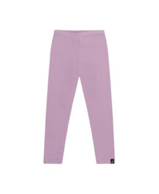 Girls' Rib Elastic Waistband Logo Patch Leggings - Baby