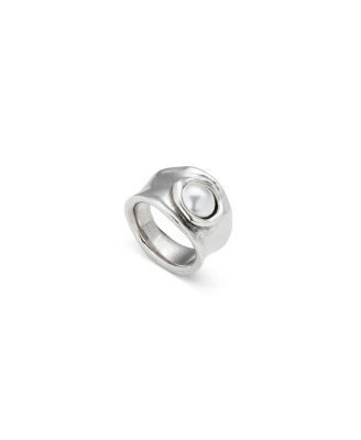  Sterling Silver-Plated Ring with Crystal