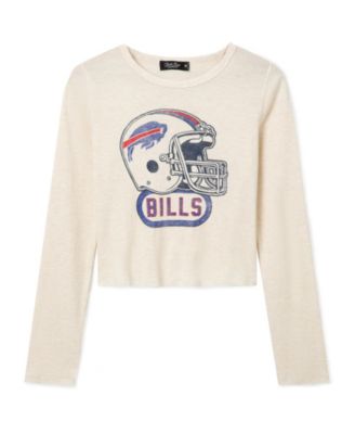 Junk Food Clothing Women's Buffalo Bills Helmet Crop Thermal