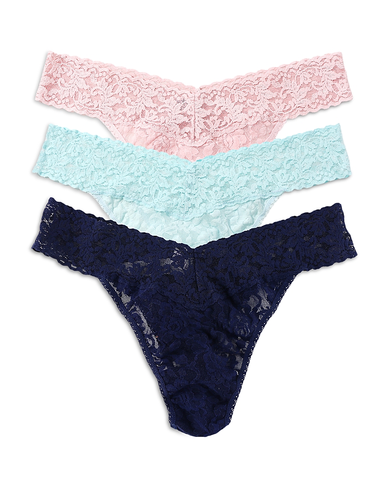 Hanky Panky Signature Lace Original Rise Thongs, Set of 3 · OS