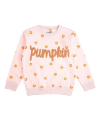 Girls' Pumpkin Stitch Patch Sweatshirt - Baby, Little Kid