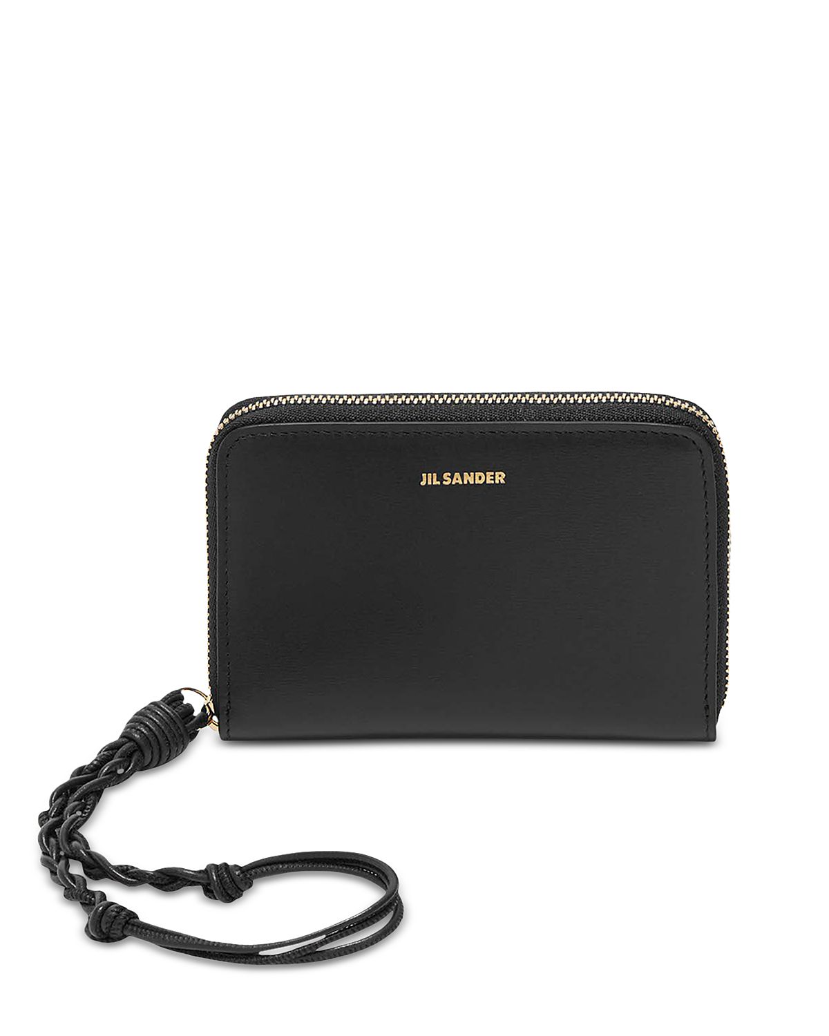 Jil Sander Tangle Leather Wristlet Wallet