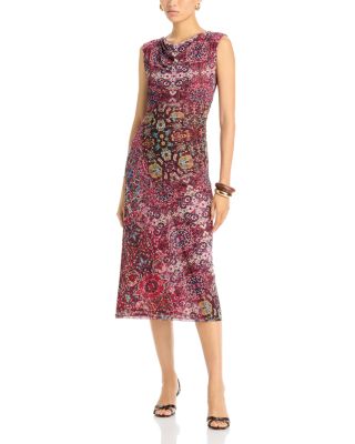 Leyla Cowl Neck Midi Dress