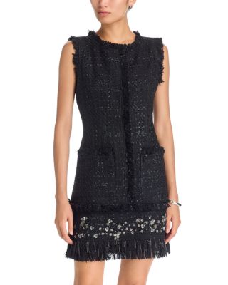 Kobi Halperin Rives Beaded Fringe Trim Dress