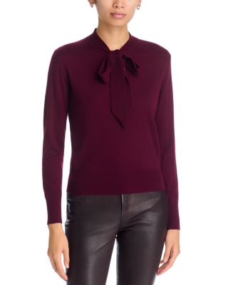 Felicity Tie Neck Merino Wool Sweater