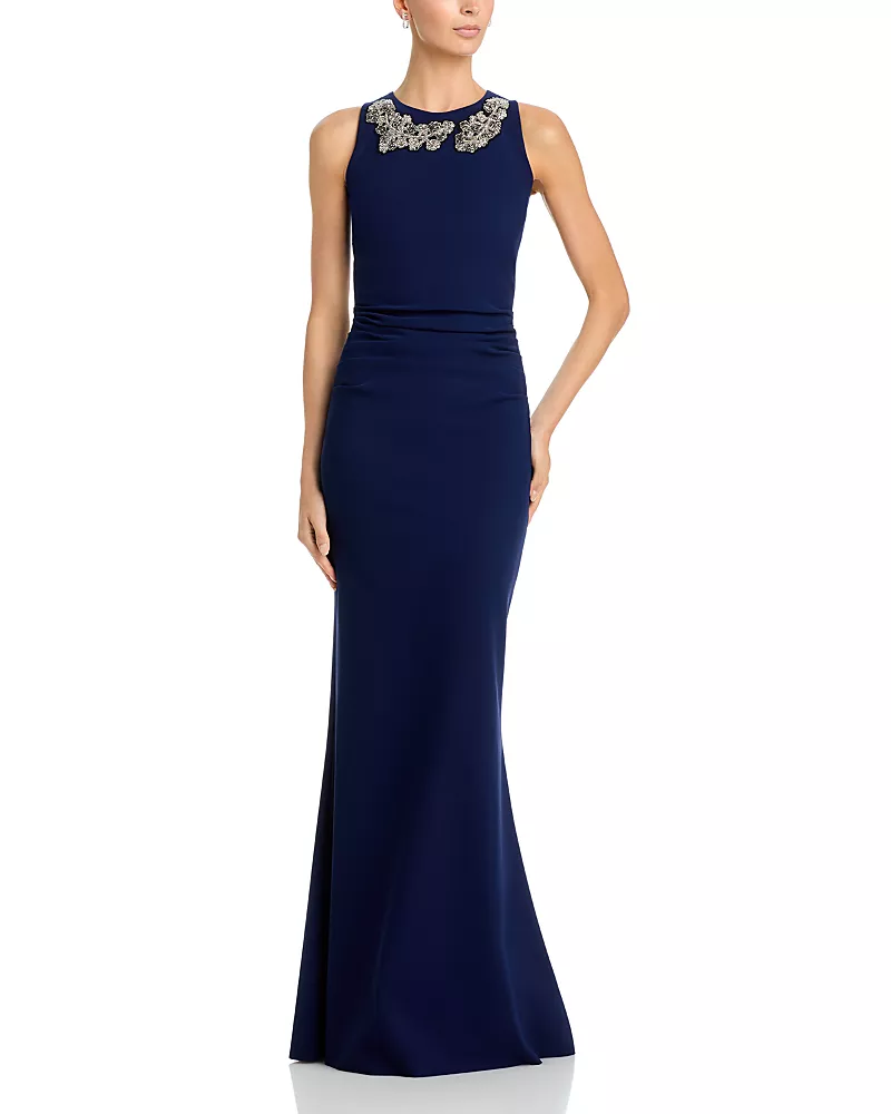 Chiara Boni La Petite Robe Beaded Sleeveless Gown