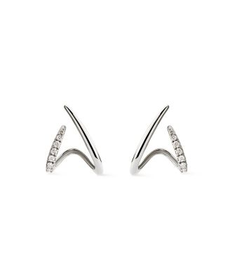  Solid Gold Lab Grown Diamond Aurora Huggie Studs