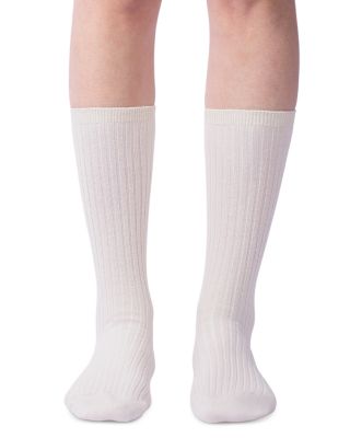 Cotton Stretch Blend Rib Classic Crew Socks