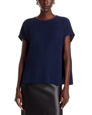 Silk Stretch Round Neck Top