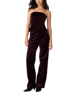 Dawnette Strapless Peplum Top & Sydnee Wide Leg Pants