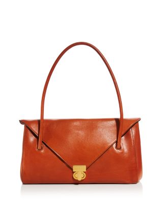 Leather East/West Shoulder Bag
