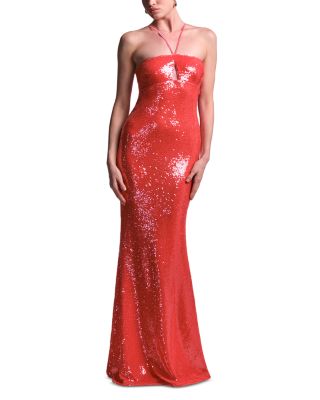 Colette Embellished Asymmetric Neck Gown