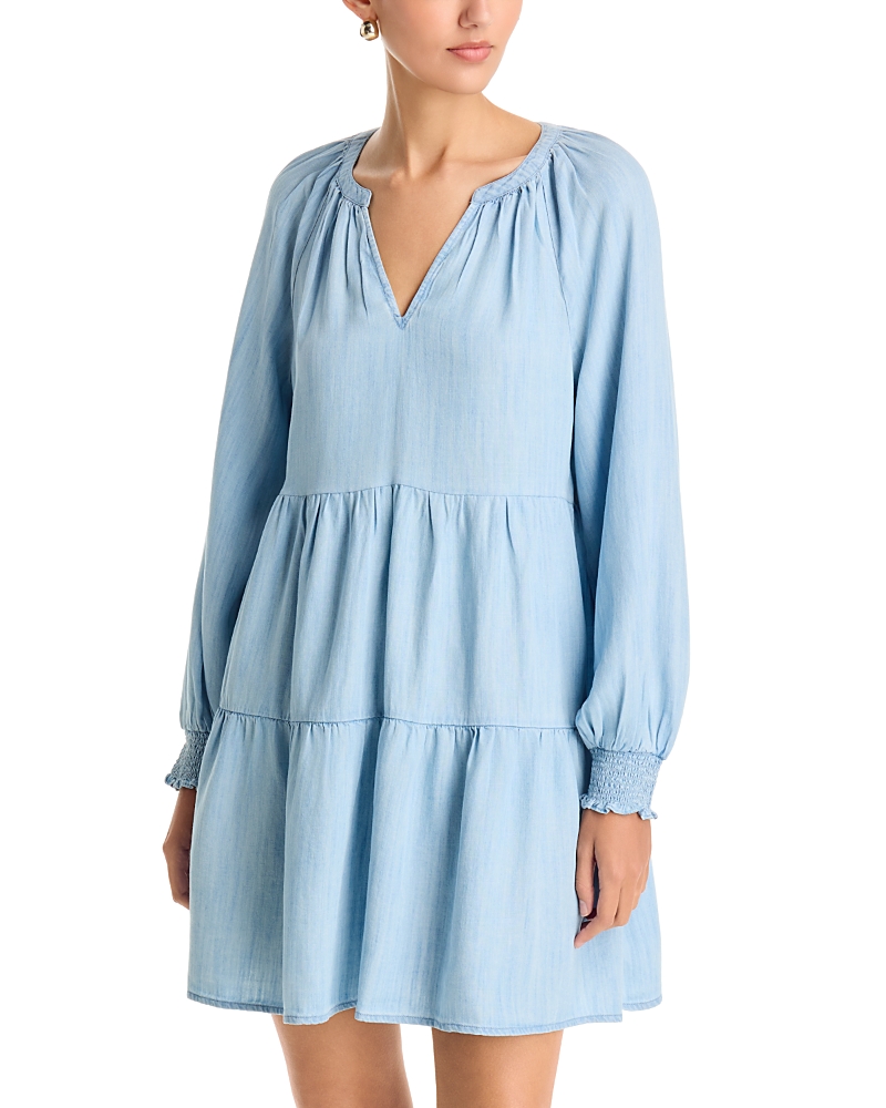 Vineyard Vines Tessa Chambray Tiered Mini Dress
