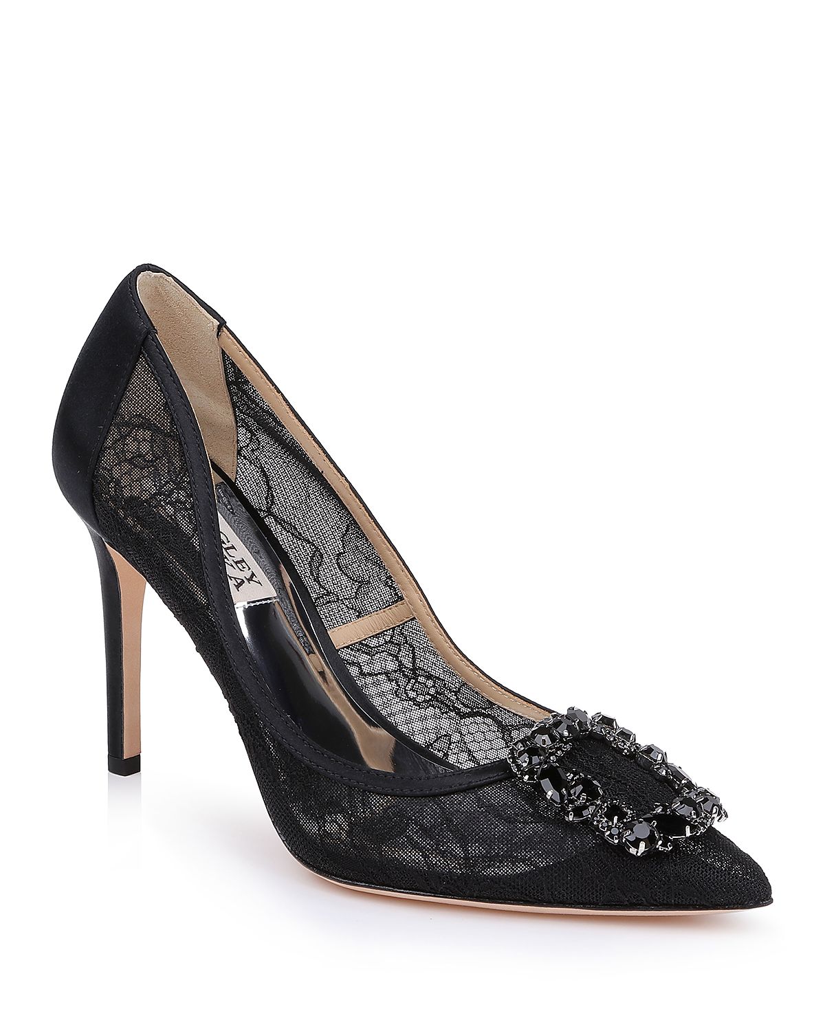 Badgley Mischka Women's Cher Iii Satin & Lace Stiletto Pumps