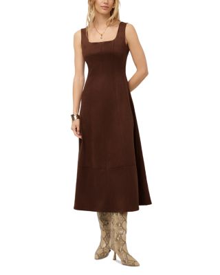 Madalyn Faux Suede Midi Dress