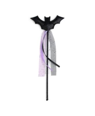 Girls' Glitter Bat Halloween Wand - Ages 3+ Years