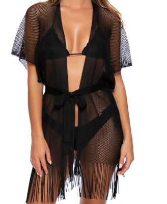 Luli Fama Sunshine Addict Short Caftan Cover-Up