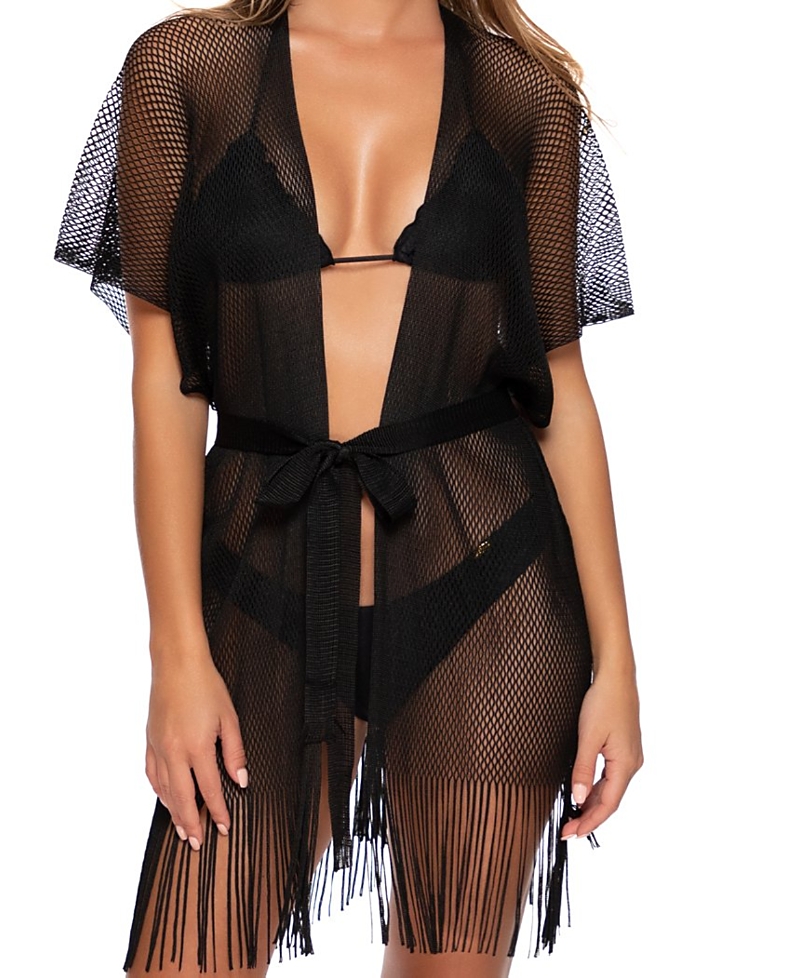 Luli Fama Sunshine Addict Short Caftan Cover-Up