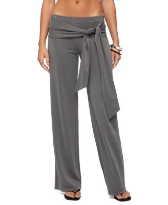 Edikted Xyla Straight Leg Tie Pants