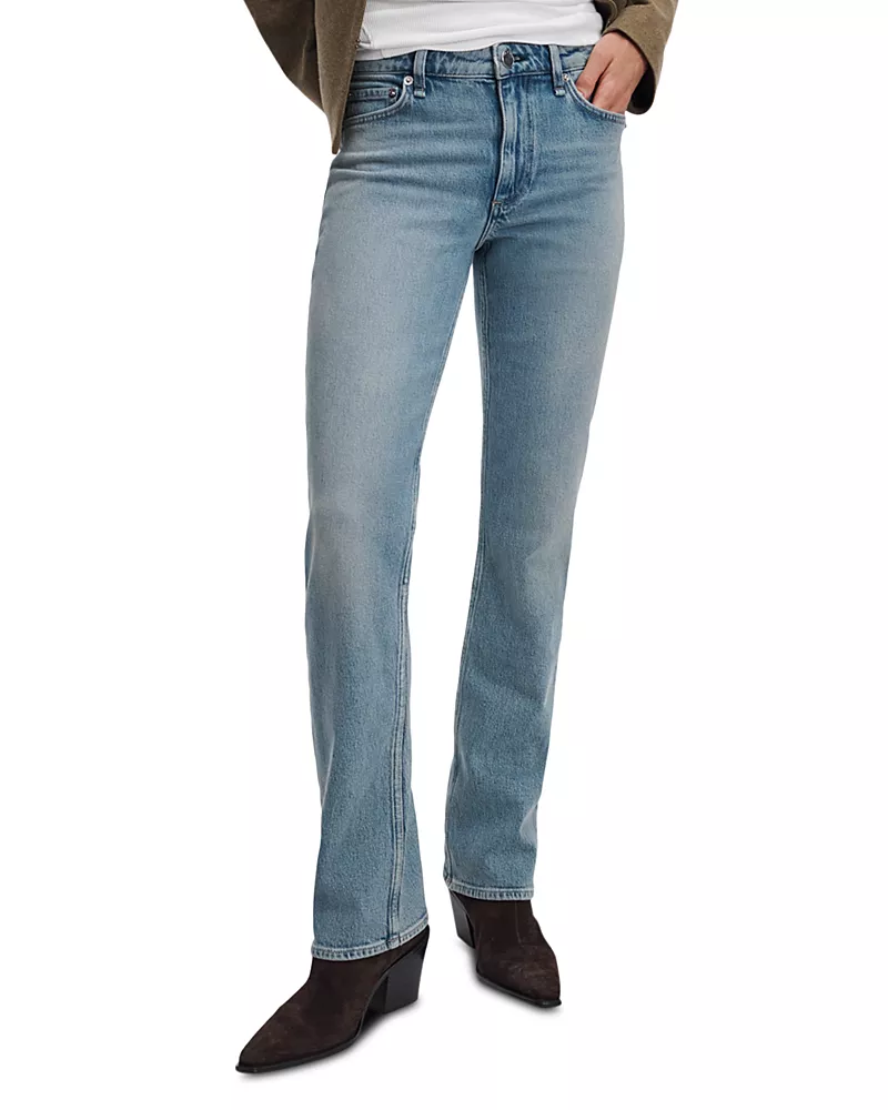 rag & bone Sutton Mid Rise Slim Cigarette Jeans in Rosland