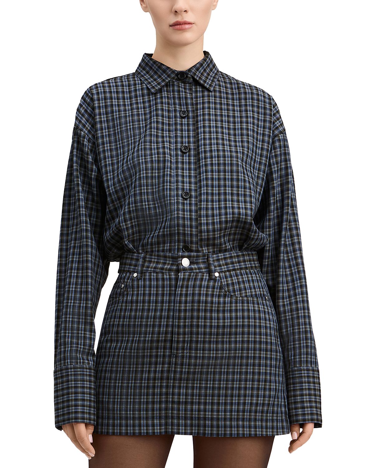 Derek Lam Jacob Mini Plaid Mini Skirt