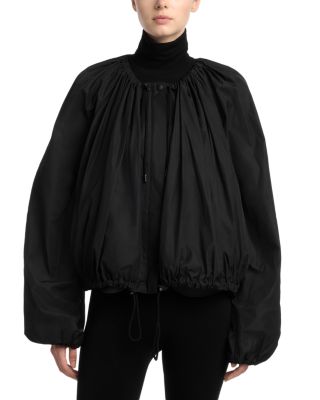 Gathered Parachute Coat