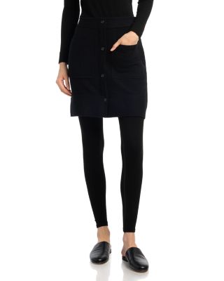 Buttoned Cashmere Skirt