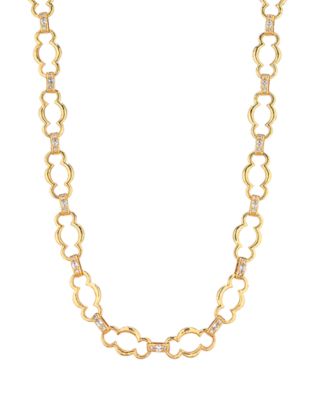 Capucine De Wulf Maharani Cubic Zirconia Grande Chain Necklace, 17