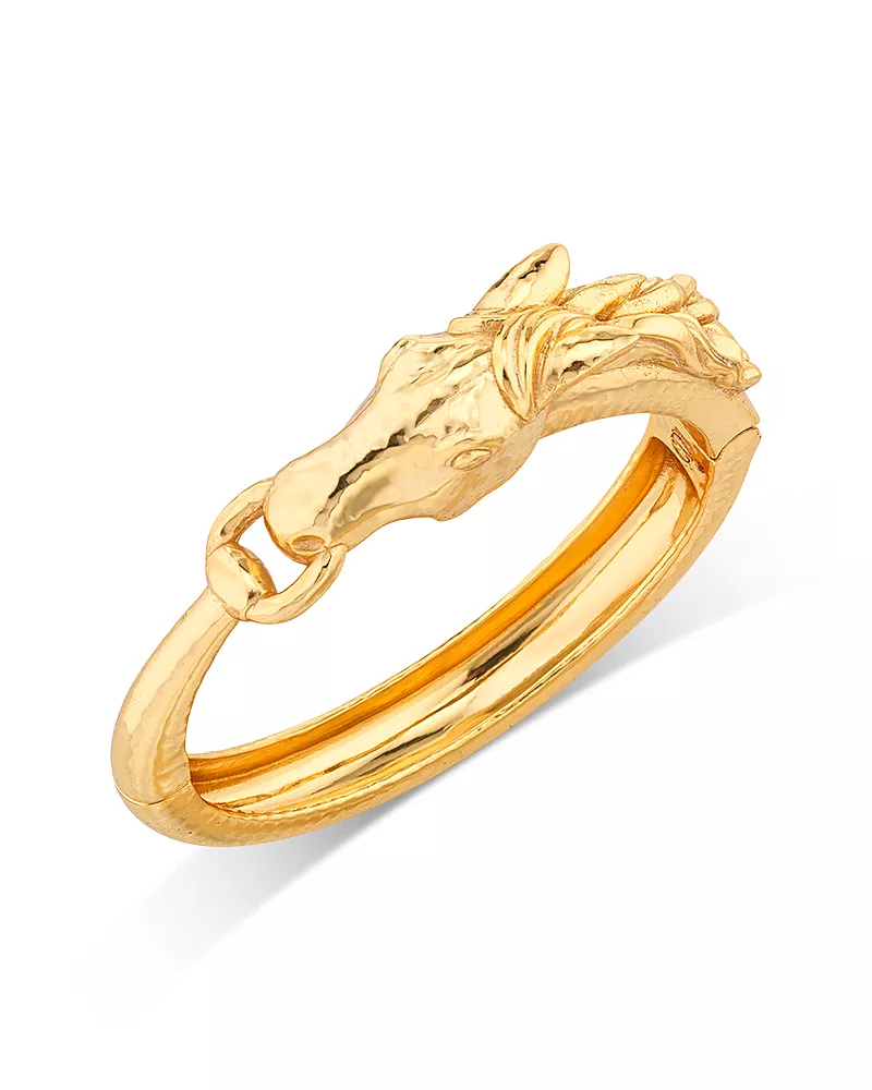 Capucine De Wulf Equestrian Horsehead Bangle Bracelet
