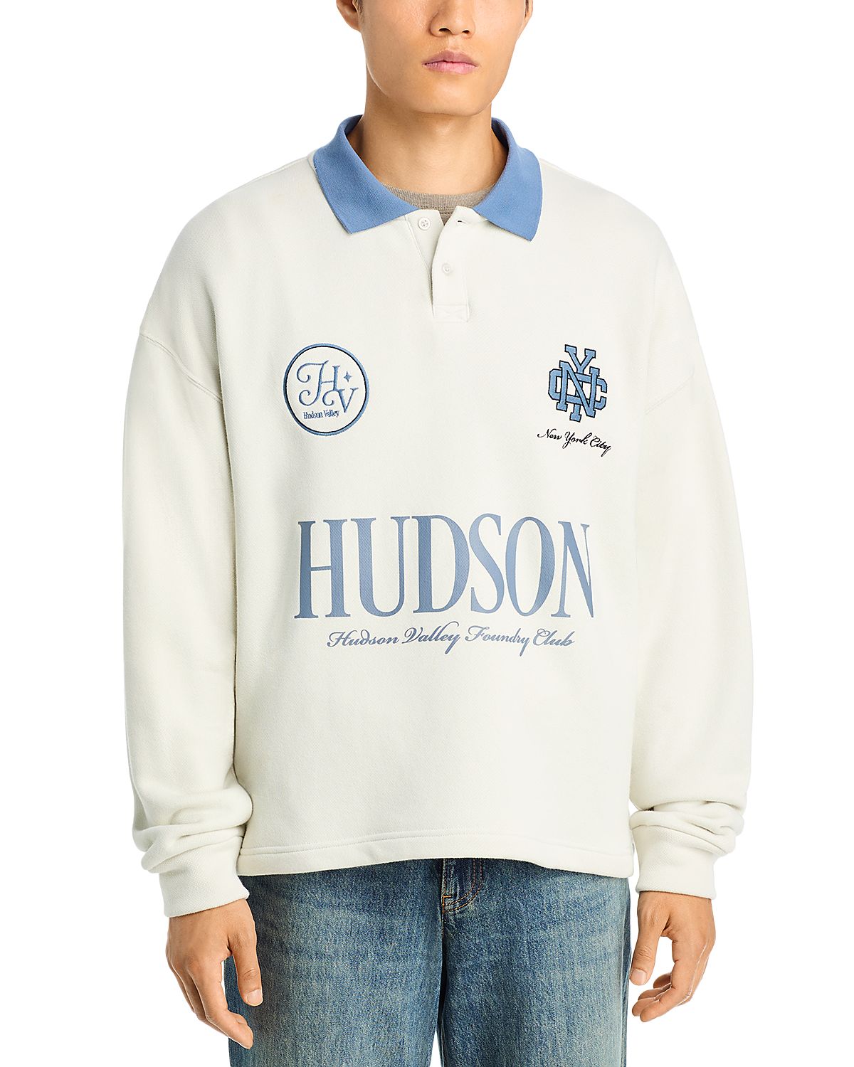 Pacsun Hudson Cotton Relaxed Logo Rugby Shirt