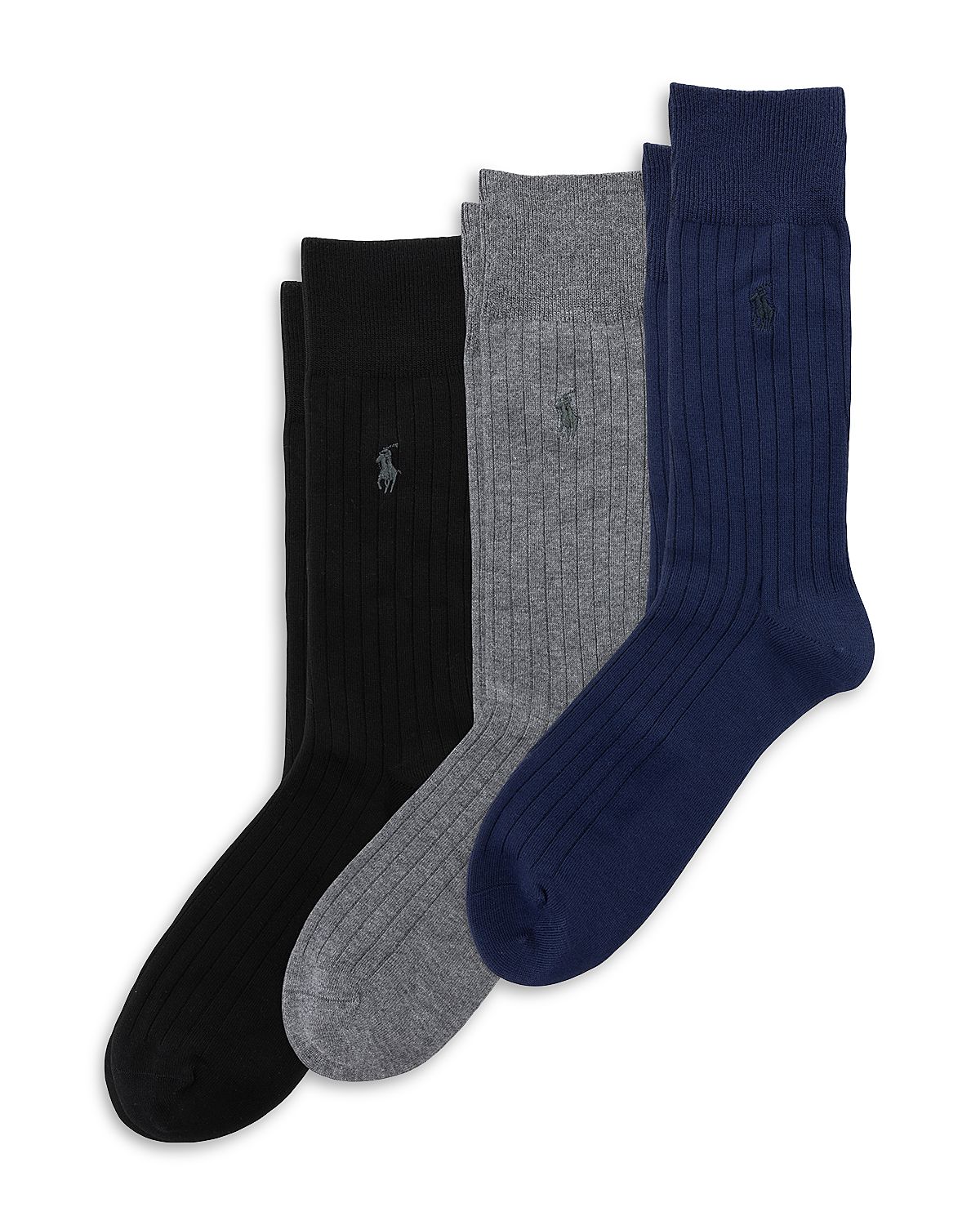 Polo Ralph Lauren Men's Soft Touch Rib Slack Crew Socks, Pack of 3
