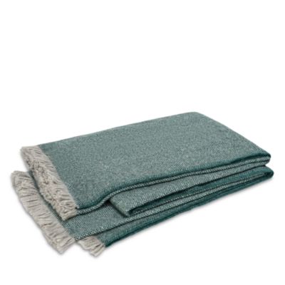 Bernardo Alpaca Fringed Throw Blanket