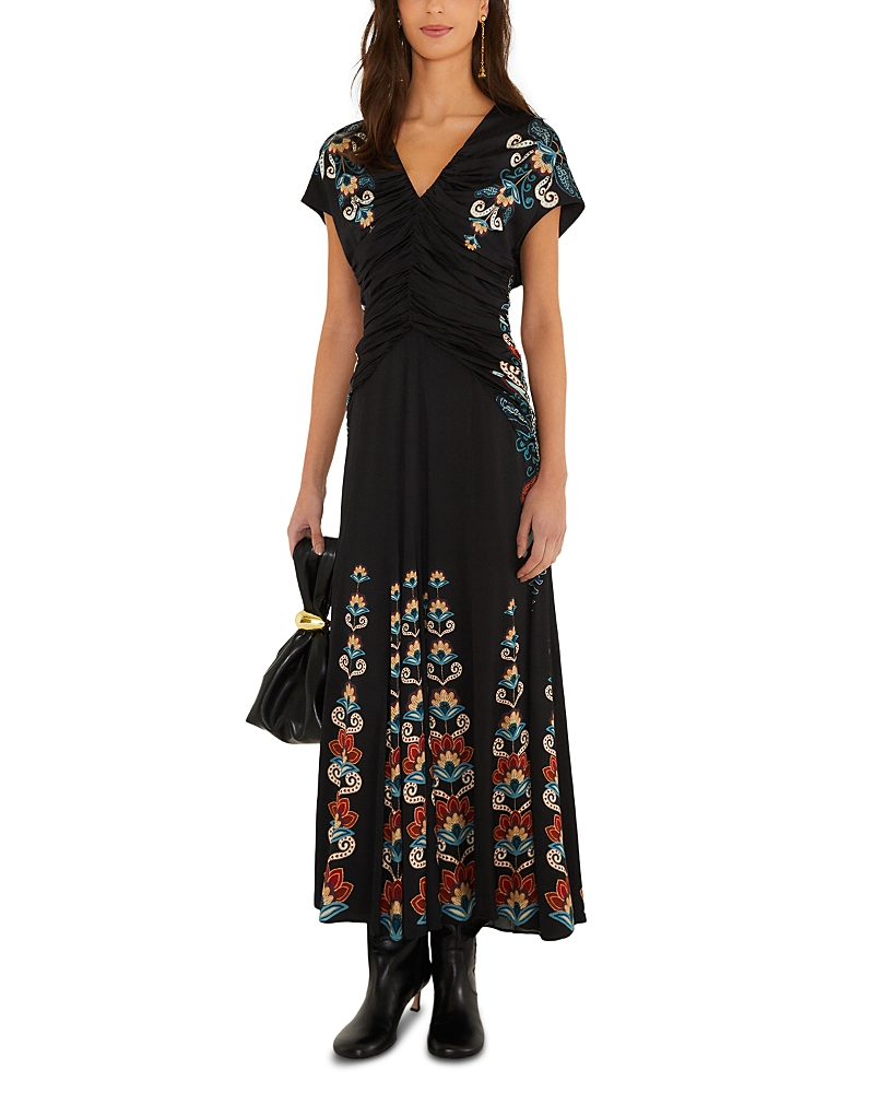 Farm Rio Nikita Ruched Maxi Dress