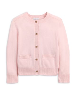 Girls' Check Patch Wool Cashmere Cardigan - Little Kid, Big Kid